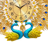 Maxbell Creative Peacock Wall Clock Non Ticking Wall Watch Fashion for Office Home StyleC