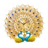 Maxbell Creative Peacock Wall Clock Non Ticking Wall Watch Fashion for Office Home StyleC