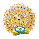 Maxbell Creative Peacock Wall Clock Non Ticking Wall Watch Fashion for Office Home StyleC