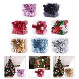 Maxbell 45Pcs Christmas Balls Ornaments Hanging Christmas Star Tree Topper New Year Pink