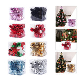 Maxbell 45Pcs Christmas Balls Ornaments Hanging Christmas Star Tree Topper New Year Pink
