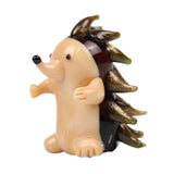 Maxbell Hedgehog Statue Glass Blown Ornament Animal Figurines Ornament for Patio