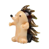 Maxbell Hedgehog Statue Glass Blown Ornament Animal Figurines Ornament for Patio