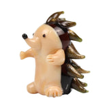 Maxbell Hedgehog Statue Glass Blown Ornament Animal Figurines Ornament for Patio
