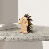 Maxbell Hedgehog Statue Glass Blown Ornament Animal Figurines Ornament for Patio