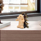 Maxbell Hedgehog Statue Glass Blown Ornament Animal Figurines Ornament for Patio