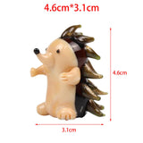 Maxbell Hedgehog Statue Glass Blown Ornament Animal Figurines Ornament for Patio