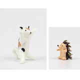 Maxbell Hedgehog Statue Glass Blown Ornament Animal Figurines Ornament for Patio