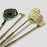 Maxbell Home Incense Making Kit Feather Sweep Brass for Incense Burner Supplies