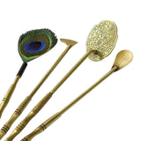 Maxbell Home Incense Making Kit Feather Sweep Brass for Incense Burner Supplies