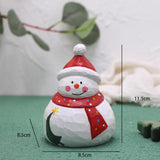 Maxbell Santa Doll Christmas Collectible Statue Photo Prop for Desktop Centerpiece Snowman