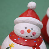 Maxbell Santa Doll Christmas Collectible Statue Photo Prop for Desktop Centerpiece Snowman