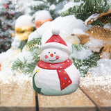 Maxbell Santa Doll Christmas Collectible Statue Photo Prop for Desktop Centerpiece Snowman