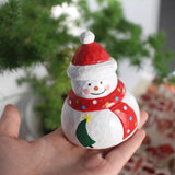 Maxbell Santa Doll Christmas Collectible Statue Photo Prop for Desktop Centerpiece Snowman