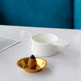 Maxbell Portable Incense Cone Burner Simple Bowl for Home Fragrance Decoration