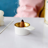 Maxbell Portable Incense Cone Burner Simple Bowl for Home Fragrance Decoration