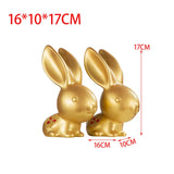 Maxbell 2 Pieces Rabbit Statue Bedroom Collection Window Sculpture Artwork Handmade