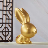 Maxbell 2 Pieces Rabbit Statue Bedroom Collection Window Sculpture Artwork Handmade
