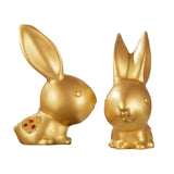 Maxbell 2 Pieces Rabbit Statue Bedroom Collection Window Sculpture Artwork Handmade
