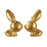 Maxbell 2 Pieces Rabbit Statue Bedroom Collection Window Sculpture Artwork Handmade