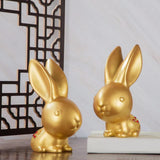 Maxbell 2 Pieces Rabbit Statue Bedroom Collection Window Sculpture Artwork Handmade