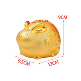 Maxbell Lucky Rabbit Money Bank Animal Figurine Statue for Holiday Home Decor Office 5 Inch