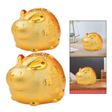 Maxbell Lucky Rabbit Money Bank Animal Figurine Statue for Holiday Home Decor Office 5 Inch