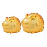 Maxbell Lucky Rabbit Money Bank Animal Figurine Statue for Holiday Home Decor Office 5 Inch