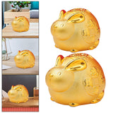 Maxbell Lucky Rabbit Money Bank Animal Figurine Statue for Holiday Home Decor Office 5 Inch