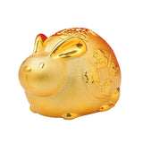 Maxbell Lucky Rabbit Money Bank Animal Figurine Statue for Holiday Home Decor Office 7 Inch