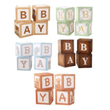 Maxbell 4x Baby Boxes Reusable Balloons Boxes for Xmas Holiday Photography Props Light Brown