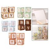 Maxbell 4x Baby Boxes Reusable Balloons Boxes for Xmas Holiday Photography Props Light Brown