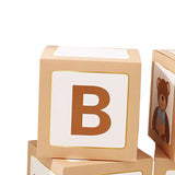 Maxbell 4x Baby Boxes Reusable Balloons Boxes for Xmas Holiday Photography Props Light Brown