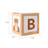 Maxbell 4x Baby Boxes Reusable Balloons Boxes for Xmas Holiday Photography Props Light Brown