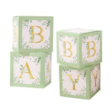 Maxbell 4x Baby Boxes Reusable Balloons Boxes for Xmas Holiday Photography Props Green