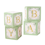 Maxbell 4x Baby Boxes Reusable Balloons Boxes for Xmas Holiday Photography Props Green