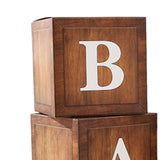 Maxbell 4x Baby Boxes Reusable Balloons Boxes for Xmas Holiday Photography Props Wood Color
