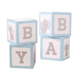 Maxbell 4x Baby Boxes Reusable Balloons Boxes for Xmas Holiday Photography Props Blue