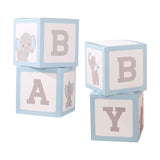 Maxbell 4x Baby Boxes Reusable Balloons Boxes for Xmas Holiday Photography Props Blue