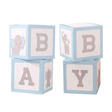 Maxbell 4x Baby Boxes Reusable Balloons Boxes for Xmas Holiday Photography Props Blue