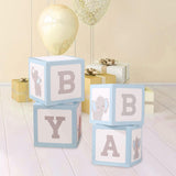 Maxbell 4x Baby Boxes Reusable Balloons Boxes for Xmas Holiday Photography Props Blue