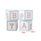 Maxbell 4x Baby Boxes Reusable Balloons Boxes for Xmas Holiday Photography Props Blue