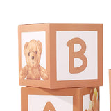 Maxbell 4x Baby Boxes Reusable Balloons Boxes for Xmas Holiday Photography Props Brown