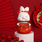 Maxbell Rabbit Statue Shaking Head Rabbit Car Vehicle Dashboard Ornaments Funny Happy