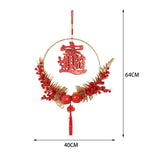 Maxbell Chinese New Year Pendant with Chinese Knot Tassel Oriental for Restaurant Style A