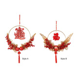 Maxbell Chinese New Year Pendant with Chinese Knot Tassel Oriental for Restaurant Style A