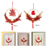 Maxbell Chinese New Year Pendant with Chinese Knot Tassel Oriental for Restaurant Style A