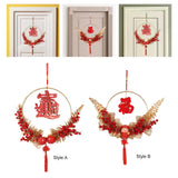 Maxbell Chinese New Year Pendant with Chinese Knot Tassel Oriental for Restaurant Style A