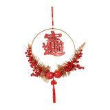 Maxbell Chinese New Year Pendant with Chinese Knot Tassel Oriental for Restaurant Style A
