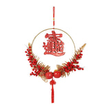 Maxbell Chinese New Year Pendant with Chinese Knot Tassel Oriental for Restaurant Style A